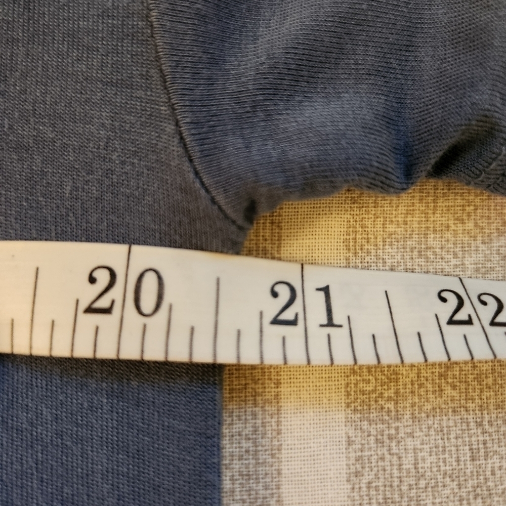 LUCKY BRAND LUXURY-SOFT BLUE RAYON STRETCHY LOGO TEE SHIRT SIZE MED - Picture 5 of 5